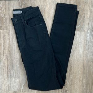 Black stretchy skinny jeans high waist